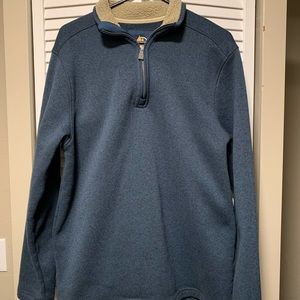 GH Bass &CO. Pull over 1/4 zipper sweat shirt dark blue size Men’s L